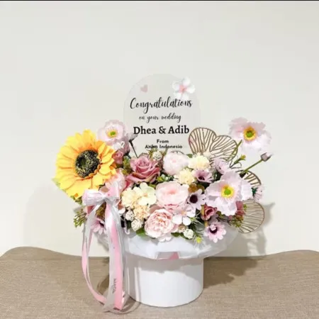 Bloom Box Akrilik Ucapan Wedding Bengkulu Selatan